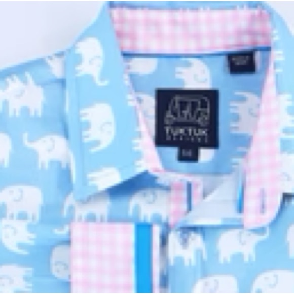 Tuk Tuk ERAWAN ELEPHANTS IN SKY BLUE- LONG SLEEVE Boys Size 5-6 - Picture 2 of 5